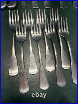46 Pc SSS by Oneida Colonial Boston Minuteman Stainless Flatware Service for 8