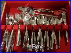 46 Pieces Oneida Act 1 I Stainless Flatware for 8 Cube USA Backstamp Glossy