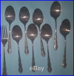 47 PC Oneida Cube SHELLEY STAINLESS FLATWARE SET 5 Place Settings Service for 8