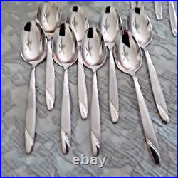 47 PC Set Oneida Risotto 18/10 Stainless Flatware Setting For 8 Plus Extras