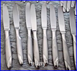 47 PC Set Oneida Risotto 18/10 Stainless Flatware Setting For 8 Plus Extras