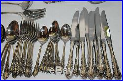 47 Pcs Service For 8 Oneida Cube SHELLEY Stainless Steel Flatware