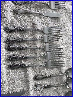 (47Pc) ONEIDA WORDSWORTH Stainless Flatware mixed and serving pieces