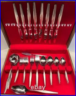 47pc Oneida Wm A Rogers Premier Windrift Stainless Flatware Set Service for 8
