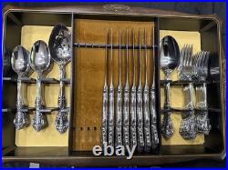 48 Pc Oneida Stainless Michelangelo CUBE Service For 8 + Serving Original Case