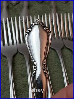 48 Pc Set Oneida Chateau Spoon Knife Fork Oneidacraft Deluxe Stainless Flatware