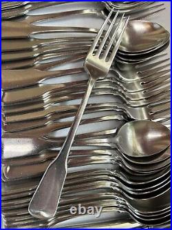 48 Pieces Oneida American Colonial Cube Stainless Steel Flatware