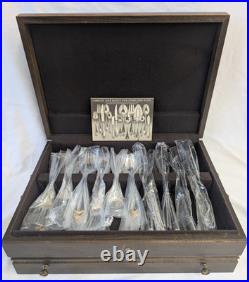 48 pc Oneida Golden Julliard Set 5 pc service for 8 plus 8 serving utensils
