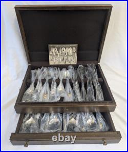 48 pc Oneida Golden Julliard Set 5 pc service for 8 plus 8 serving utensils