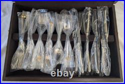 48 pc Oneida Golden Julliard Set 5 pc service for 8 plus 8 serving utensils 48 pc Oneida Golden Julliard Set 5 pc service for 8 plus 8 serving utensils