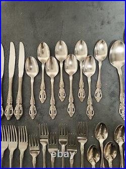 48PC SSS Oneida Pembrooke Renoir Stainless Flatware Silverware Vintage