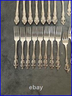 48PC SSS Oneida Pembrooke Renoir Stainless Flatware Silverware Vintage