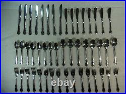 48pc Oneidacraft Deluxe Stainless Community Chateau Pattern Flatware