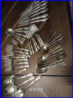 49 PC Oneida Community Stainless Flatware Set CHATELAINE Service for 8 +serv pcs