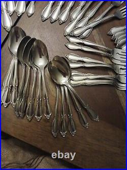 49 PC Oneida Community Stainless Flatware Set CHATELAINE Service for 8 +serv pcs