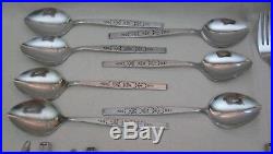 49pc Spanada Oneida Rogers Stainless flatware Dinner Salad Knives Spoons Serving