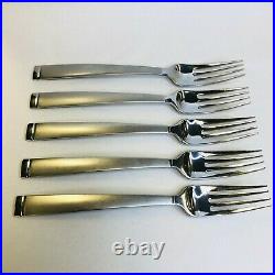 5 Oneida Community FROST Dinner Forks 18/8 Stainless 7 3/4 in Great Cond