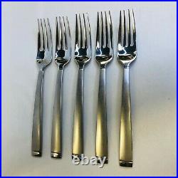 5 Oneida Community FROST Dinner Forks 18/8 Stainless 7 3/4 in Great Cond