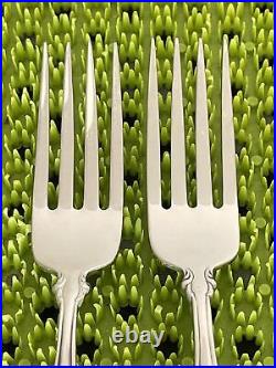 5 Oneida MOZART Dinner Forks Stainless Flatware Deluxe Glossy Scalloped