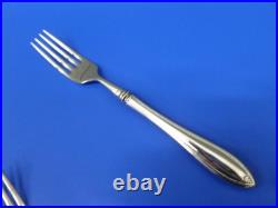 5 Oneida SHERATON Glossy Cube Mark Stainless Flatware DINNER FORKS Great