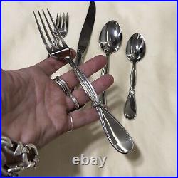 5 Piece Place Setting ONEIDA Glossy Stainless Amway Knot Flatware NOS