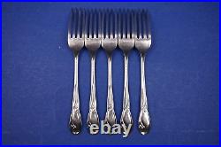 5 x Oneida Deluxe Calla Lily Stainless Dinner Forks 7 ½