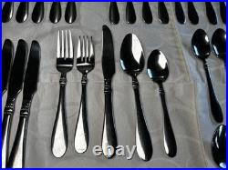 50 Pc Oneida Avondale II Stainless Flatware Set Service for 10 Glossy China