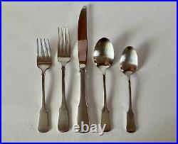 50 Pc Set Oneida AMERICAN COLONIAL Heirloom Cube Stainless Flatware for 10