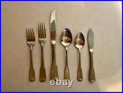 50 Pc Set Oneida AMERICAN COLONIAL Heirloom Cube Stainless Flatware for 10