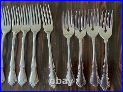 50 Pc Set Oneida Chateau Oneidacraft Deluxe Stainless Flatware