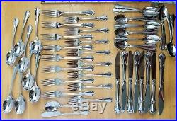 50 Piece Oneida Craftdeluxe Vintage 1961 Chateau Stainless Service Set For 8