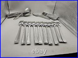 50 Pieces Oneida Community 18/8 FROST Stainless Forks Spoons Knives