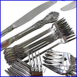 50 pc Kennett Square ONEIDA Stainless Flatware Set Distinction Deluxe HH EXC