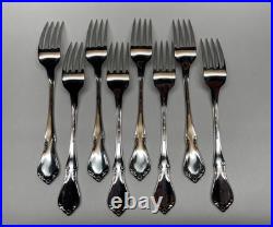 50pc Oneida Chateau Oneidacraft Deluxe Stainless Flatware withTray Service for 8