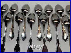 50pc Oneida Chateau Oneidacraft Deluxe Stainless Flatware withTray Service for 8