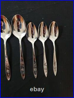 51 Pc Set Oneida Silver Community My Rose Stainless Flatware Silverware