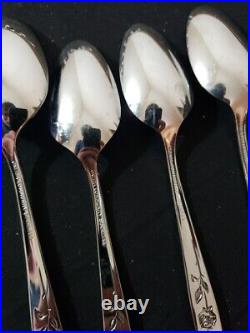 51 Pc Set Oneida Silver Community My Rose Stainless Flatware Silverware