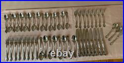 51 Piece SSS By Oneida Celebrity Stainless 8 Place Settings Knive Forks Spoons