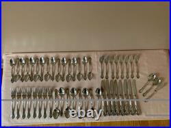 51 Piece SSS By Oneida Celebrity Stainless 8 Place Settings Knive Forks Spoons