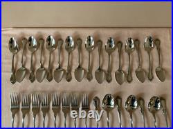 51 Piece SSS By Oneida Celebrity Stainless 8 Place Settings Knive Forks Spoons