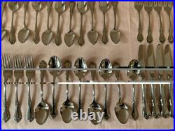 51 Piece SSS By Oneida Celebrity Stainless 8 Place Settings Knive Forks Spoons