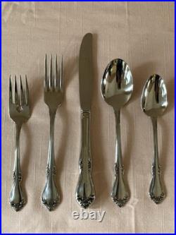 51 Piece SSS By Oneida Celebrity Stainless 8 Place Settings Knive Forks Spoons
