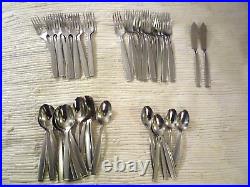 51 Pieces SATIN SHASTA Oneida Stainless Made in USA Frost Handle