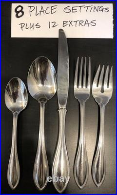 52 PCs ONEIDA stainless Flatware ARBOR AMERICAN HARMONY Knife Fork Spoon