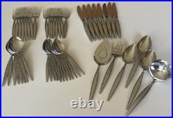 52 Pc Vintage MCM Oneida Community Stainless Venetia Flatware Set for 8 Complete