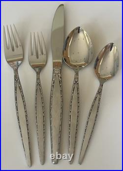 52 Pc Vintage MCM Oneida Community Stainless Venetia Flatware Set for 8 Complete
