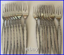 52 Pc Vintage MCM Oneida Community Stainless Venetia Flatware Set for 8 Complete