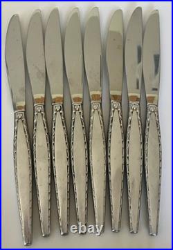 52 Pc Vintage MCM Oneida Community Stainless Venetia Flatware Set for 8 Complete