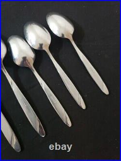 53 Pc Set Oneida RISOTTO 18/10 Stainless Glossy & Frosted Flatware Silverware