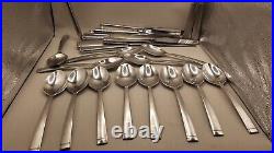 53 Pieces Oneida Community 18/8 FROST Stainless Forks Spoons Knives